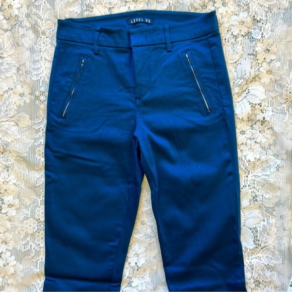 Level 99 Anthropologie | Francis Lacey Crop Trouser Pants in Nocturnal Navy 26 - Picture 8 of 15